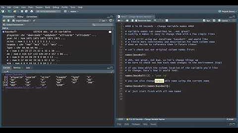 How to Change Variable Names in R