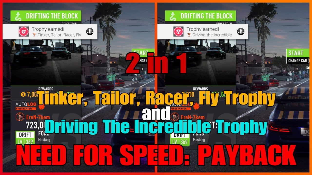 NFS PAYBACK - DRIVING THE INCREDIBLE TROPHY - TINKER, TAILOR, RACER, FLY TROPHY