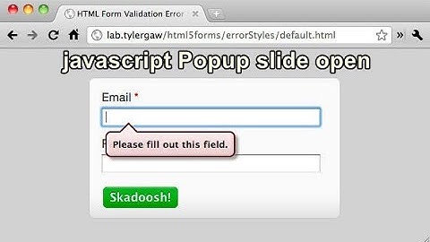 javascript popup message error ||2020||
