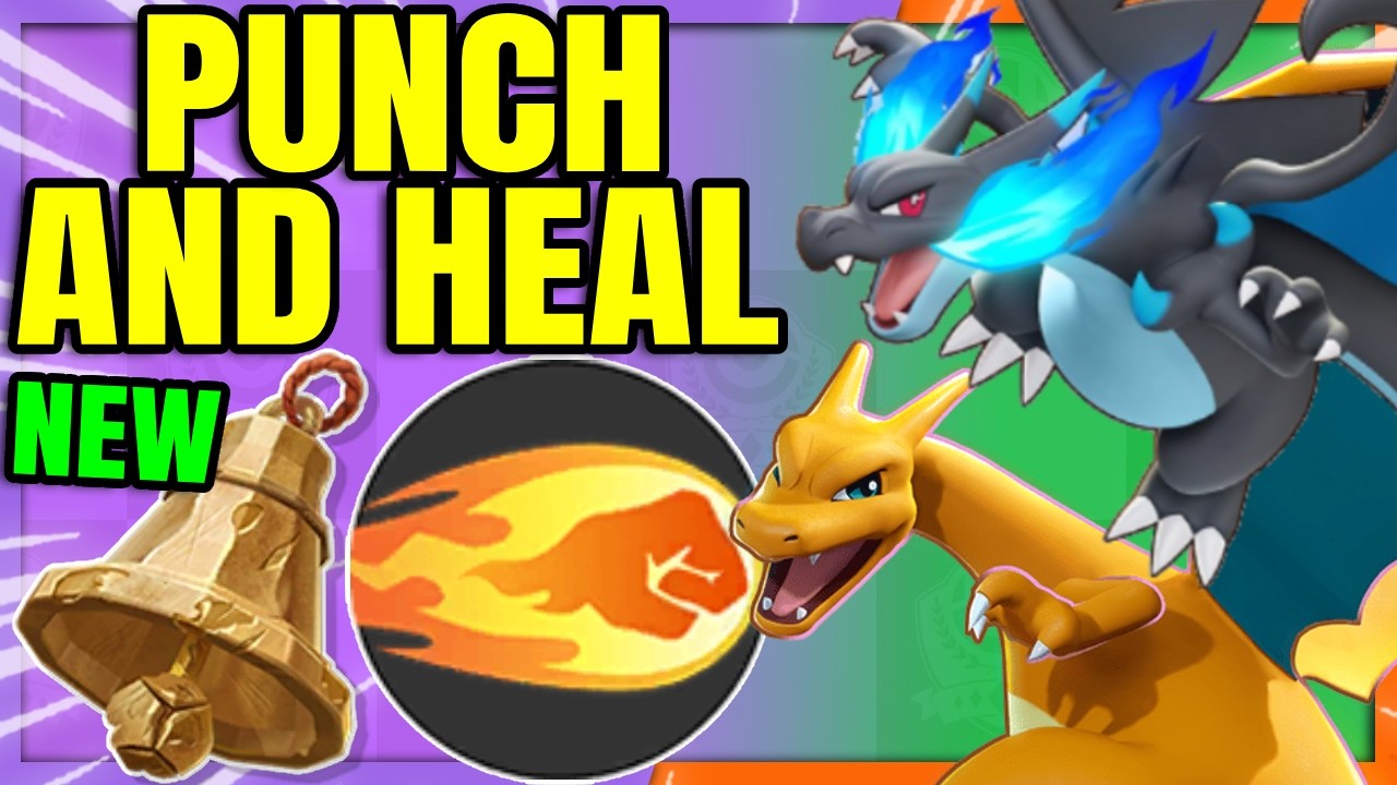 I tried VANGUARD BELL on both FIRE PUNCH CHARIZARD and it's Strong | Pokemon Unite