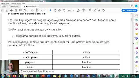 O que é um identificador de variável?
