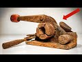 Rusty antique box strapping tensioner tool  restoration