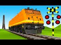 【踏切アニメ】あぶない電車 Railroad Crossing Train Animation #1