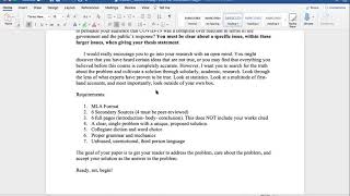 ENG112 Outline: Problem and Solution Lecture