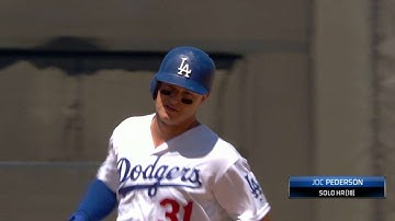 PIT@LAD: Pederson lines a solo home run to right