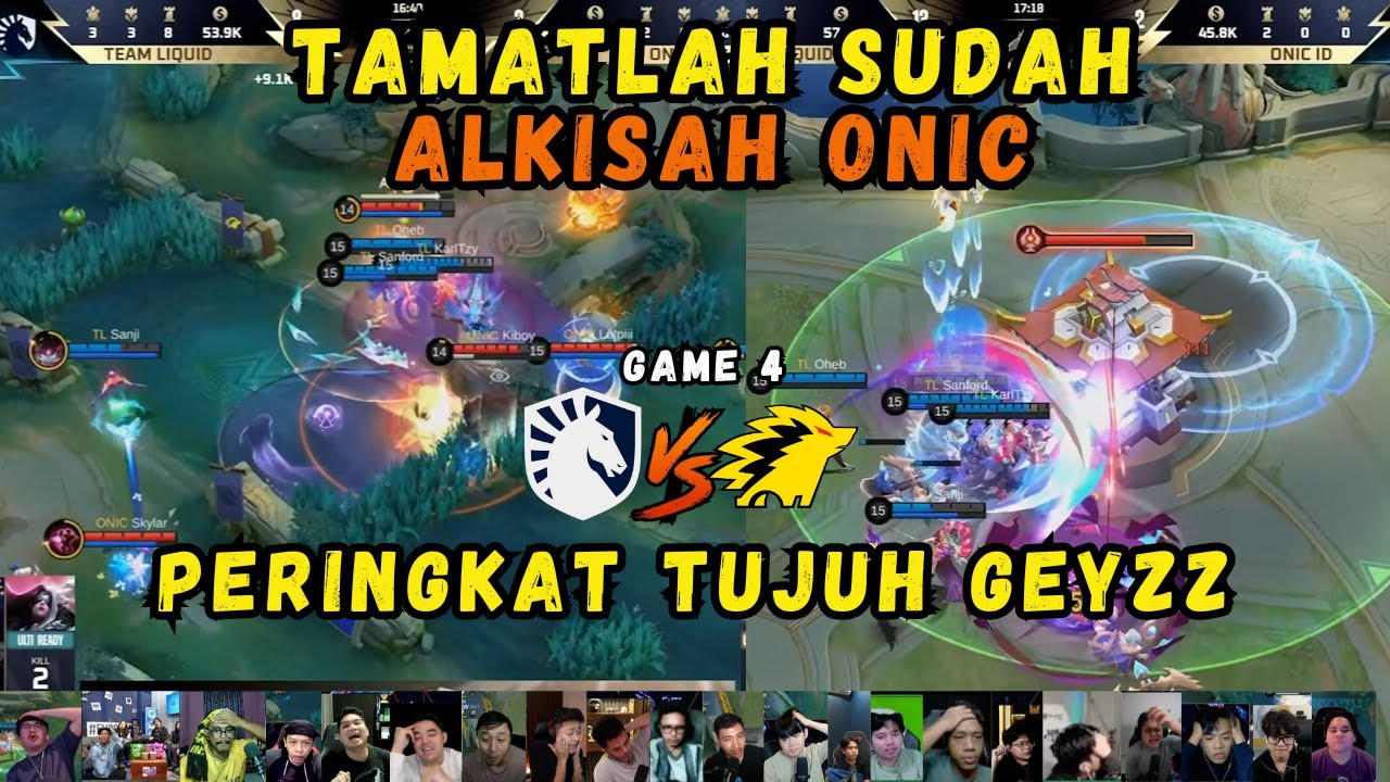 TUJUH TUJUH TUJUH TUJUH  | REACTION STREAMER TLPH VS ONIC | GAME 4