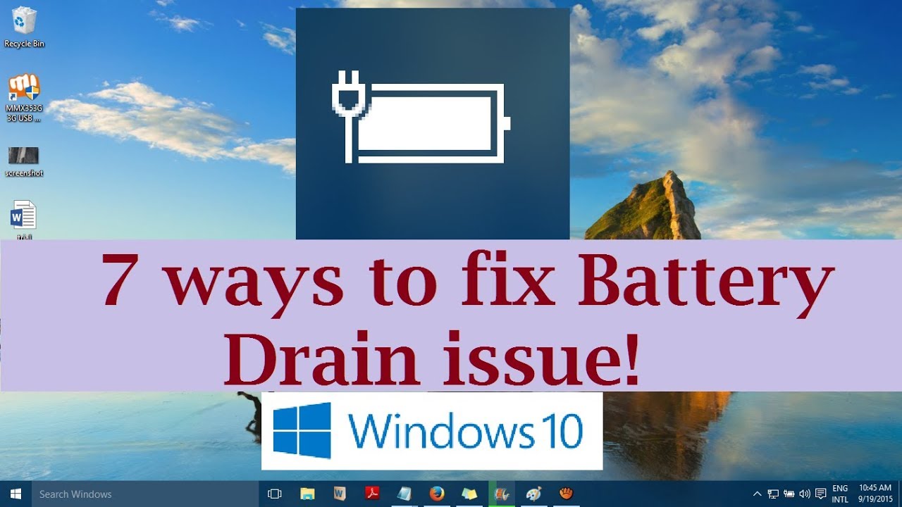 Battery Draining too fast in Windows 10  7 Ways to fix it 