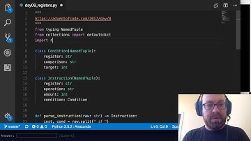 Joel Grus - Advent of Livecoding - 2017 Day 8