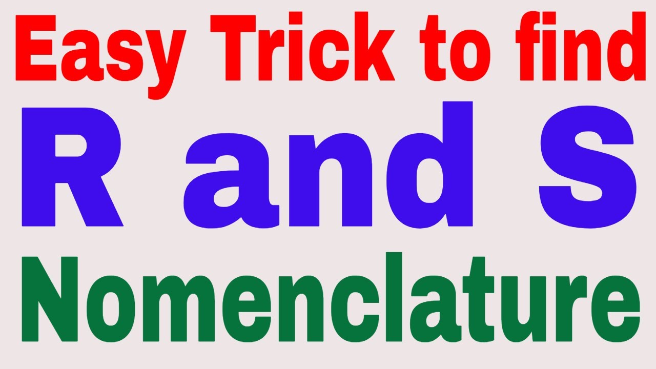 Super trick to determine R and S configuration in any optical active compound: Optical Iosmerism