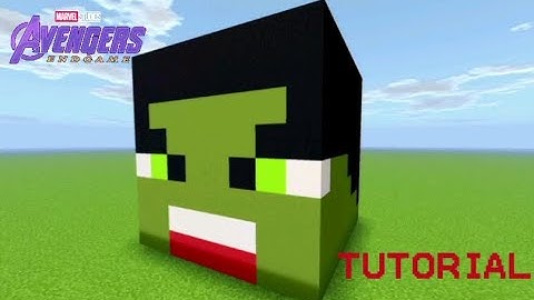 Minecraft Tutorial: How To Make The Hulk Head Statue "Avengers Endgame"