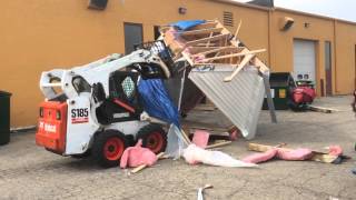 Shed Demo and Destruction with Heavy Equipment