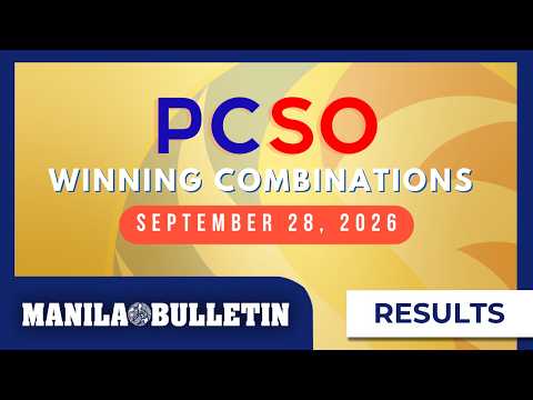 Lotto Draw Results, September 28, 2026 | Grand Lotto 6/55, Mega Lotto 6/45, 4D, 3D, 2D