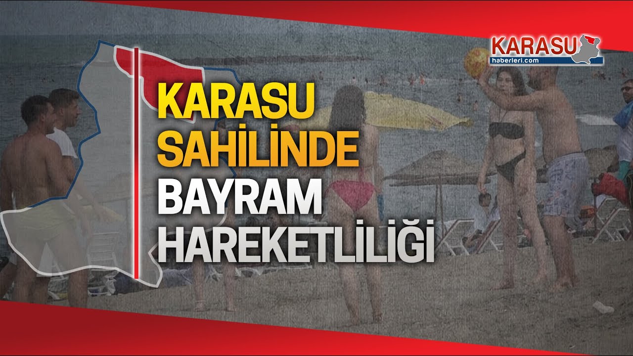 Karasu sahilinde Kurban Bayramı hareketliliği