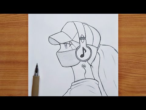 Share more than 224 girl with headphones sketch super hot