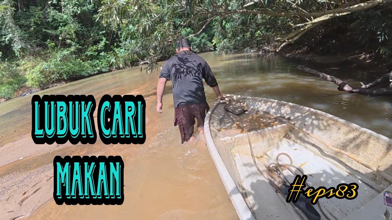 Tahan jaring ikan sungai..banyak betul ikan dalam lubuk nie tak habis2.(#eps823)