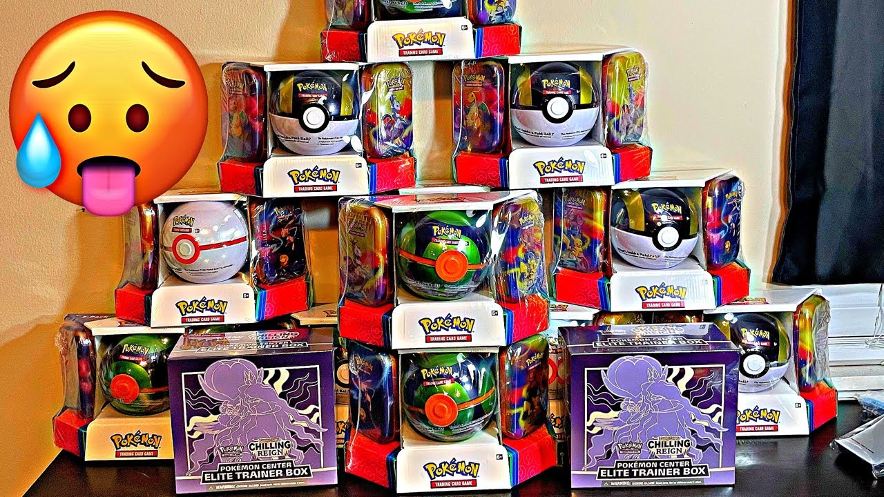 Opening up all these Pokémon Cards - Chilling Reign Pokémon Center ETBs