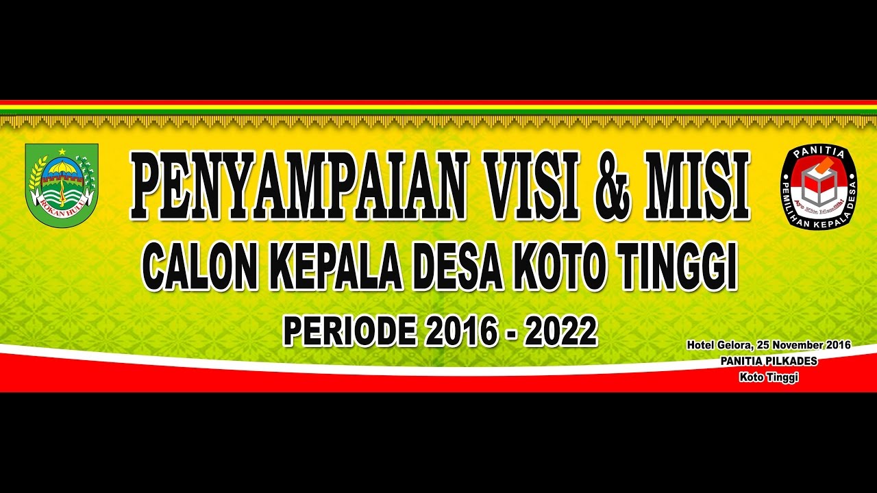 Visi Misi Program Kerja Calon Kepala Desa Xsonaroil