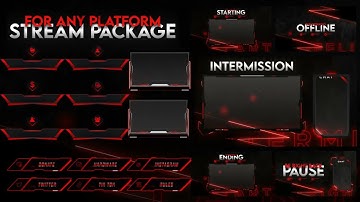 Animated Live Twitch Stream Design Package | Stream Starting Soon Screens | After Effects
