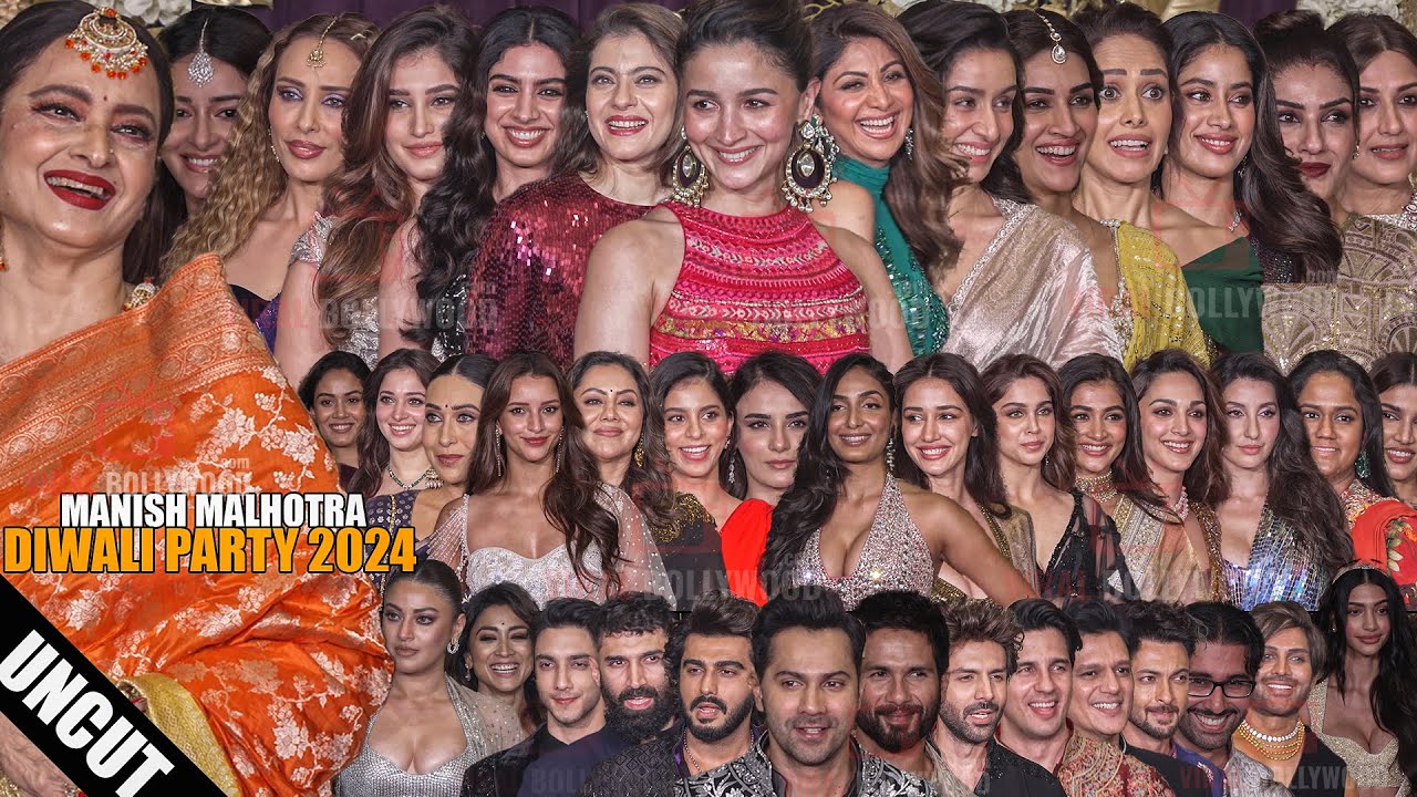 UNCUT - Manish Malhotra Grand Diwali Party 2024 | Star-studded | Shahrukh and Salman Khan Family