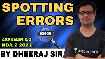 Spotting error | DHEERAJ SHARMA SIR | AKRAMAN 2.0 BATCH