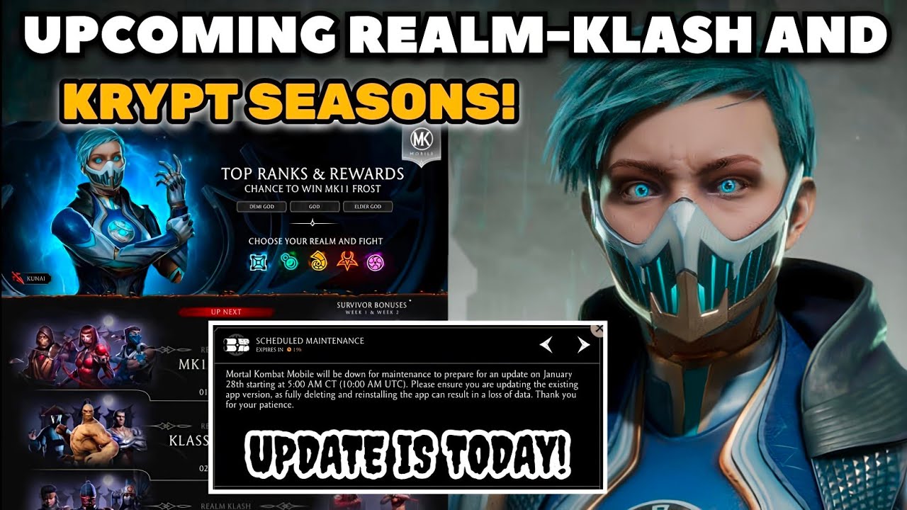 Upcoming Realm-Klash and Krypt Seasons! Update 7.1 Maintenance - Mk Mobile 
