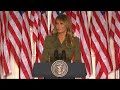 Melania Trump’s RNC Speech Recognizes Toll of COVID-19