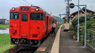 (JR西日本)津山線キハ40系2000番台1両「普通」発車｡(備前原駅)