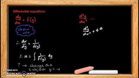 VCE Specialist Maths Differential equations - 2 - When dy/dx=f(y) and double derivatives