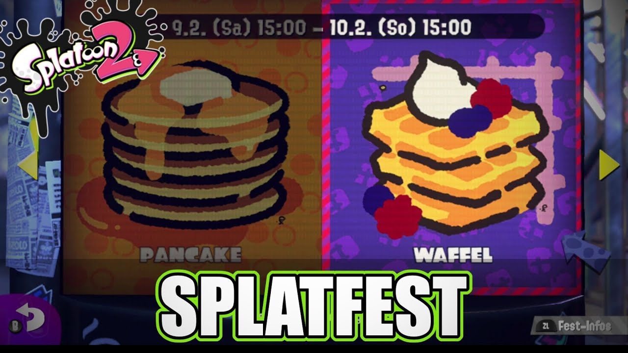 PANCAKE Vs WAFFLE Splatfest Splatoon 2 YouTube