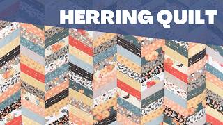 Jelly Roll Herringbone Quilt Tutorial | Modern Quilt Tutorial | Chevron Quilt | Jelly Roll Quilt
