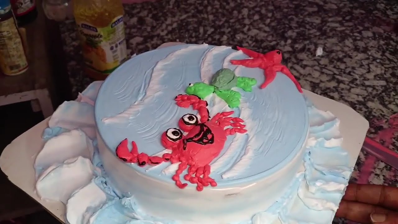 Ocean Life Cake || 🦀🐢🐙 || Part-1 Subscribe To Watch Full ||
