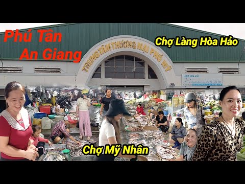 Bất ngờ gặp Cô gái quá xinh, Chợ Phú Mỹ - An Giang, mưa bão bà con mua bán ế ẩm, ai cũng kêu than 