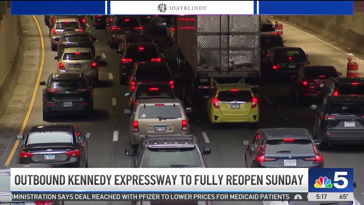 Outbound Kennedy Expressway lanes to fully reopen ahead of schedule