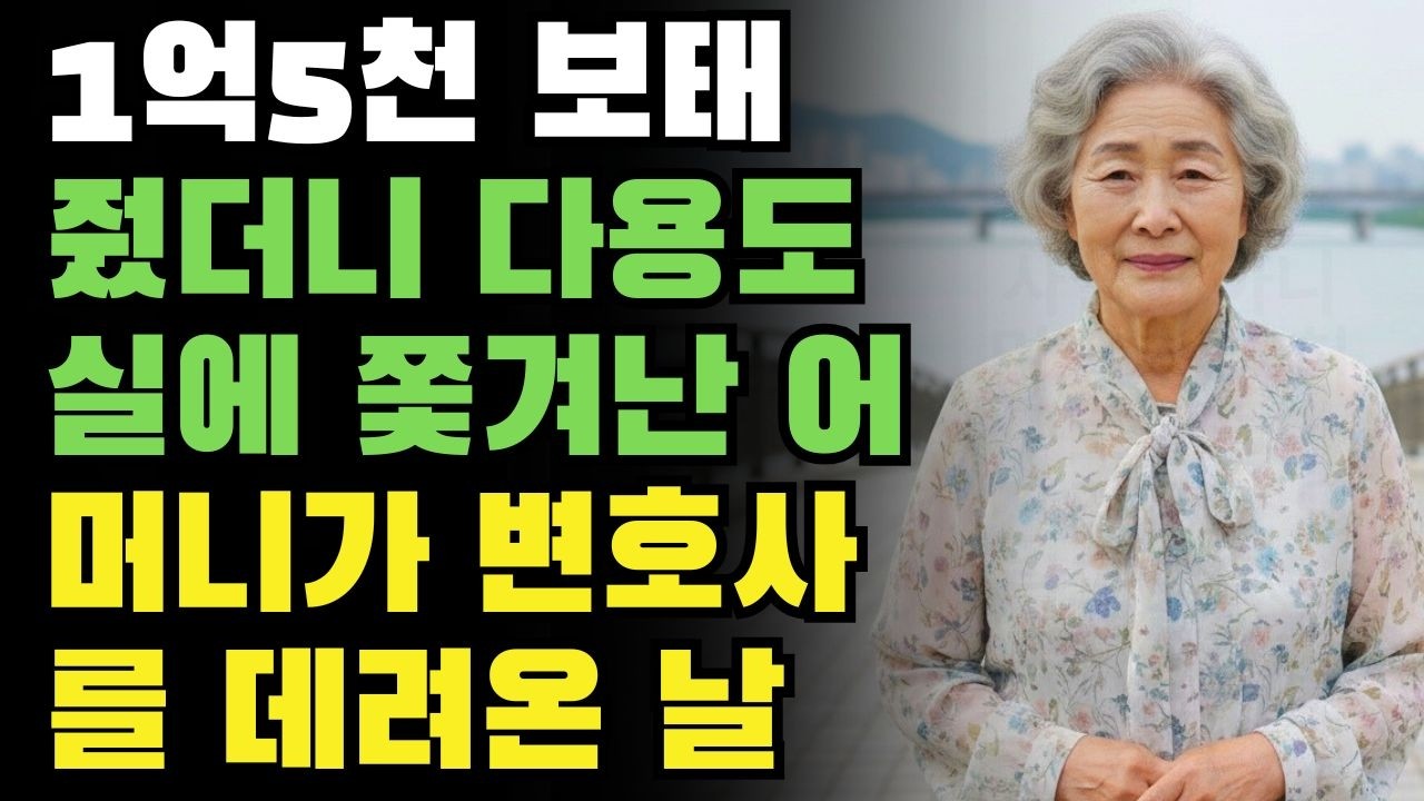 ''거저 가정부잖아!'' 1억5천 보태준 아들집에서 다용도실에 쫓겨난 어머니가 변호사를 데려온 날