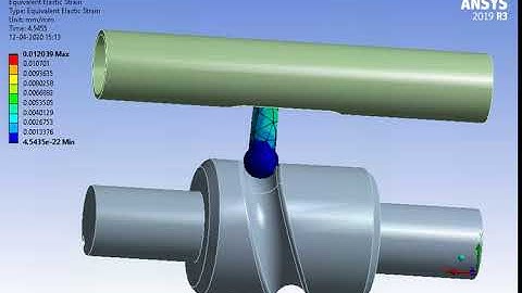 Equivalent Elastic Strain on follower contact friction 0.2
