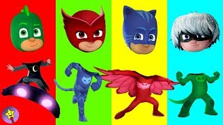Wrong Heads Pj Masks Catboy Owlette Gekko Luna Girl Finger Family Nursery Rhyme