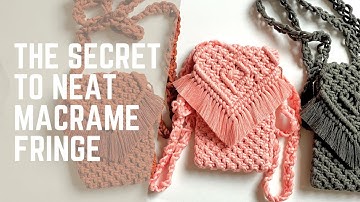 How to Straighten Macrame Fringe and Keep it that way