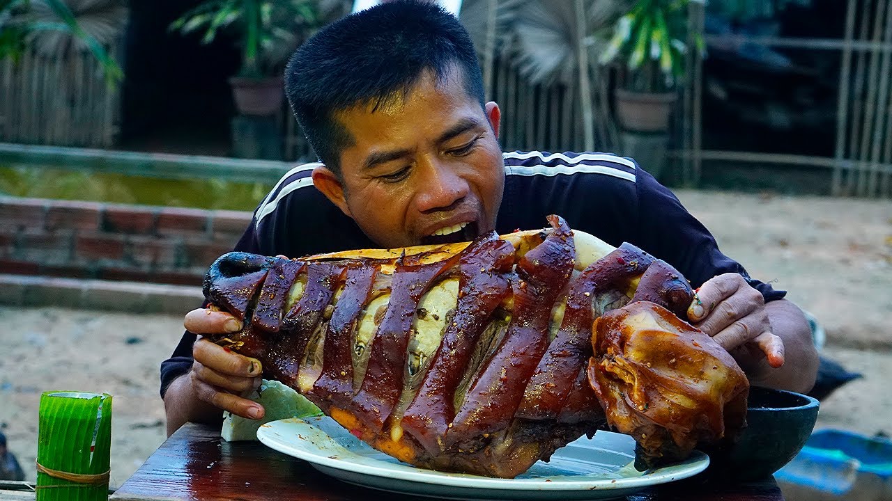 Beef Head Spicy Garlic Recipe | Grill Beef Head So Juicy And Delicious ...