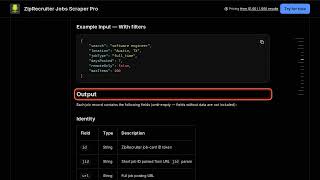 ZipRecruiter Jobs Scraper Pro — Apify Actor Walkthrough