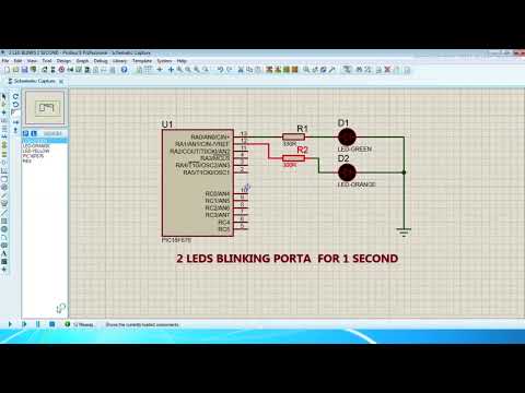 pic16f676 2 leds blinking