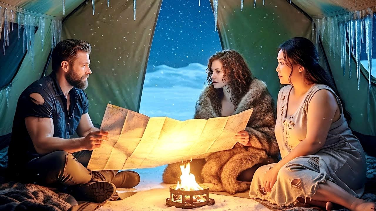 ام و بنتها بيتوهوا في الثلج مع راجل غريب