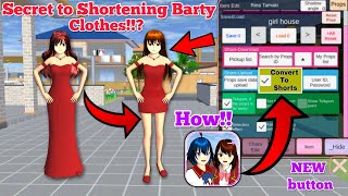 زر جديد تقصير فستان البارتي في ساكورا سكول New Button to Shorten Party dress in UPDATE Sakura School screenshot 1