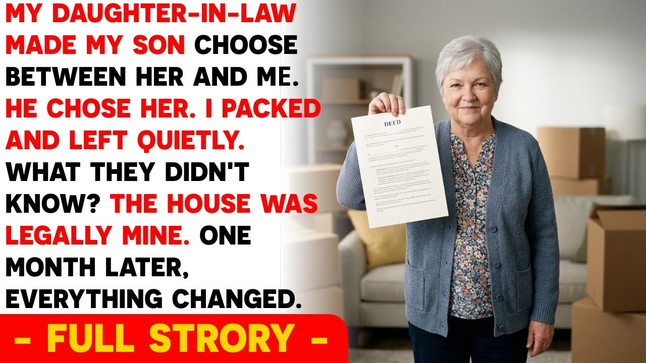 “Choose, Ethan. Either me or your mother.” My son looked at Charlotte, then at me. “Charlotte is my wife, Mom.” I packed that night and left the San Jose house I'd bought—where I'd cooked Sunday...
