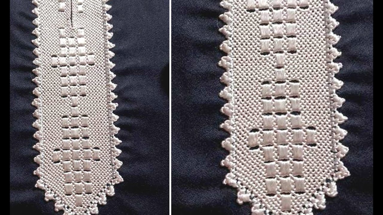 شهر رمضان على الأبواب - طريقة عمل نصف الطوق لقندورة رجالية - randa