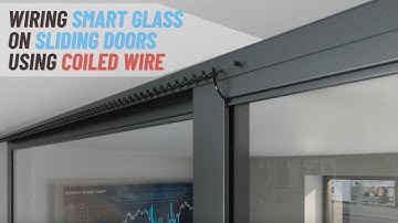 How to Wire Smart Glass on Sliding Doors Using Coiled Wire | Spring Cable Installation Tutorial