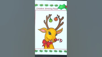 Step by Step Christmas Deer Drawing 🎄Creative Drawing Ideas