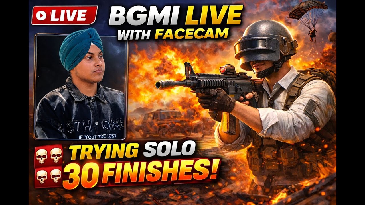 BGMI CHILL STREAM WITH FACECAM TRYING SOLO30 FINISHES✌️❤️WITH  Ur ARSHisLIVE🔥🔥||