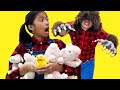 Wendy Pretend Play Animals on the Farm Story for Kids | Kids Cry Wolf