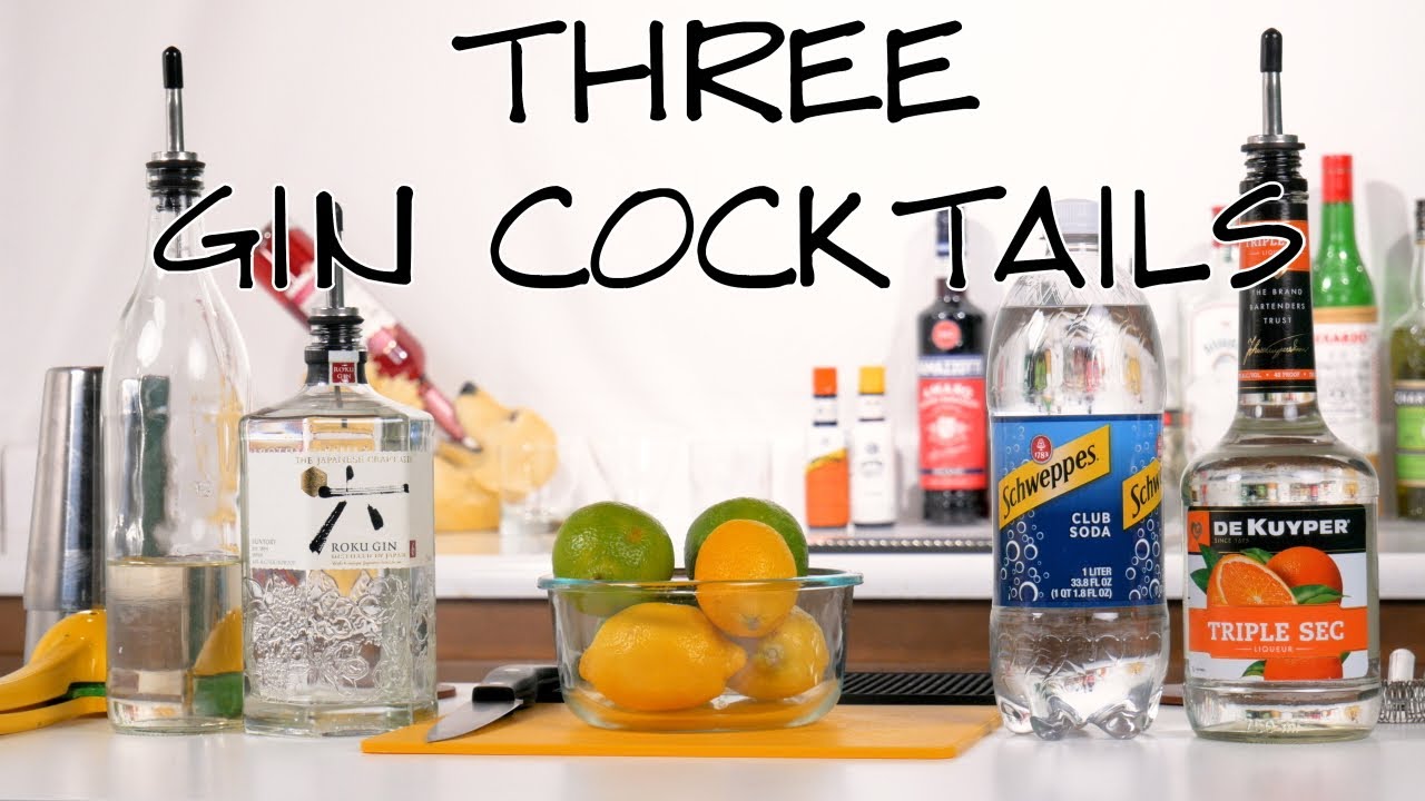 nåde Effektivt Akkumulerede Three Gin Cocktails (Featuring Roku Gin) - Let's Drink! Episode 10 - YouTube