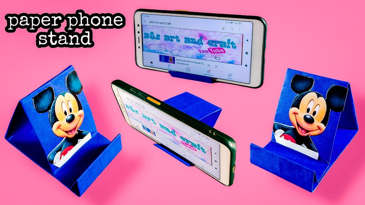 How to make phone stand from paper paper phone holder DIY 